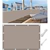 Woace Frangi Vista Balcono Impermeabile Telo per Privacy del Balcone (PES) Schermi Divisori e Protettivi per Balconi Protezione UV per Ringhiere di Appartamenti Cachi 80x300cm