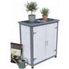 Melko Armadio da giardino bianco/grigio con 2 ante