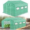 NAIZY Serra 4,5x2x2m 9㎡ in Film HDPE+LDPE+Tubi in Acciaio Zincato, con Finestra, per Pomodori, Resistente alle Intemperie, Protezione UV (Verde)