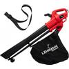 LEHMANN Soffiatore Elettrico a Filo 3 in 1, Aspiratore Foglie da Giardino con Trituratore, 3500W, Velocità 270 km/h, 15.000 giri/min, Sacco Raccoglifoglie 40L, Leggero con Tracolla & Ruote