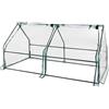 STI Serra da balcone terrazza giardino,182x92x92 H per piante e fiori, telo PVC, due aperture dall'alto, facile da montare e riporre cm STI