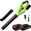 TTXSDYD Soffiatore a batteria, soffiatore di foglie senza fili 21 V, batteria 1,5 Ah, 2 velocità, velocità massima 240 km/h (150 MPH), per la cura del prato, soffiaggio di neve (2 batterie 1 carica)