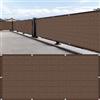 DYINDUN Telo Balcone Ringhiera 75 x 300 cm Protezione Privacy, Anti-Uv, Resistente Al Vento Telo Frangivento da Esterno Facile da Montare per Recinzione, Giardino, Ringhiera, Marrone