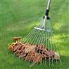 Bodhi2000 Rastrello per foglie, rastrello da giardino, resistente, per prati, regolabile, 25 denti, robusto rastrello in metallo per defogliare il giardino quotidiano, smistamento delle erbacce e