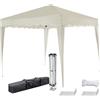 Paluplus Gazebo Richiudibile di colore Beige, Misura 3x3 Metri, Telo in Poliestere Impermeabile, Struttura in Metallo con Apertura e Chiusura a Fisarmonica, Protezione dai Raggi UV -4062C