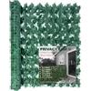 Tex family SIEPE Privacy Leaf EDERA Finta Artificiale a Foglie per Muri e Balconi Ornamentale frangivista Sempre Verde - 1 x 3 Metri