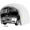 Qcesorib Tenda per Auto Mobile da Esterno, Carport In Acciaio Inox con Serratura, Tettoia Pieghevole E Resistente Per Auto, Protezione Contro Pioggia e Neve, per Parcheggio, Cortile