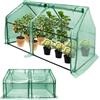 Froadp Serra piccola casetta per pomodori in HDPE da 140 g/m², struttura in ferro, 180 x 90 x 90 cm, con 2 porte a rotelle per giardini, balconi, terrazze, cortili e cortili