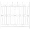 CLP Recinzione da Giardino in Ferro Mangold I 125x115CM I Sostegno per Piante Modulabile E Finemente Decorato I Graticcio per Fiori, Colore:Bianco
