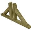 PEBSHOP Piedino Doppio per Pannello GRIGLIATO in Legno IMPREGNATO L. 60 x P. 4,5 x H. 30 cm.