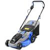 KANWOD RELY ON QUALITY KANWOD Tagliaerba Elettrico, 1600 W, Larghezza di Taglio 38 cm, Cesto Raccoglierba 42 L, Regolazione Altezza Taglio 5 Livelli 30-75 cm, Tosaerba per superfici fino 1000 m², 3400 giri/min, Grigio/Blu
