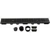 ScarMaxx 2m Canaletta scolo Acqua piovana A15 Altezza 60 mm - Griglia scolo Acqua piovana Set Completo 13 x 200 x 6 cm Linea Nero