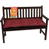 SuperKissen24. Cuscino Lungo per Panchina da Giardino 100x50 cm Resistente e Comodo per Panca da Esterno ed Interno - Rosso Scuro