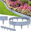 VA-Cerulean Bordo per aiuole in plastica, 5 m, effetto rattan, bordo per aiuole, palizzata, giardino, recinzione, bordatura, grigio, 1 elemento (lunghezza x altezza): 100 x 20 cm, 5 pezzi