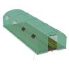 LZQ Serra in pellicola per giardino, 3 x 8 x 2 m, resistente ai raggi UV e all'inverno, 24 ㎡, con finestra, porta e telaio rinforzato, verde