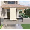 Mitepek Tenda da sole a caduta con bracci per balcone terrazzo finestra 100cm Beige Golisa