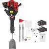 Atnhyruhd Macchina per scavo albero da 1900 W con motore a benzina, escavatore portatile con motore a benzina, martello demolitore a benzina, albero escavatore con guanti e occhiali protettivi, 6500 r/min