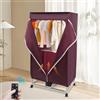 LOONGWEIA Asciugabiancheria portatile, asciugatrice elettrica da 1200 a 1500 W con 3 ingranaggi pieghevole portatile a 2 livelli mini asciugatrice con ripiano in acciaio inox e capacità di 65 libbre per