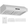 GarveeHome Cappa da cucina da 76,2 cm, in acciaio inox, con aspirazione da 400 CFM e controllo touch a 3 velocità, pannello di controllo touch, ideale per cucine domestiche e di piccoli appartamenti