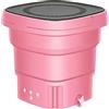 ADITAM Lavatrice Portatile, Mini Lavatrice Pieghevole con Manico, Macchina per la Pulizia Super Silenziosa, Touch Screen e Lavatrice Riutilizzabile per Calzini Biancheria Intima,Rosa Double the