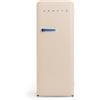 CREATE / RETRO FRIDGE 150 COBALTO/Frigorifero sabbia con maniglia blu cobalto e congelatore 281L / 102W, 150cm, 3 ripiani, regolatore di temperatura, portabottiglie, 60x60x150cm