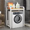 Nordivo Tamburo Lavastoviglie Ripiano Di Stoccaggio,Lavatrice Scaffale,Mobile Sopra Lavatrice Salvaspazio,Colonna Lavatrice Asciugatrice,Per Bagno, Lavanderia(White/brown)