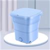 SLCXDPAT Lavatrice Portatile Pieghevole, 12L Mini Lavatrice con Centrifuga, Pulizia Efficiente per Piccoli Indumenti, per Casa/Viaggio/Campeggio/Dormitorio/Vestiti per Bambini/Calzini/Biancheria Intima(Blue)