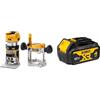 DEWALT DCW604NT-XJ Fresatrice Combinata spazzole XR 18V, 18 V, Multicolore (Nero/Giallo), 45 x 35,5 x 33,5 cm, Batteria e caricabatteria non inclusi & DCB182-XJ Batteria XR Litio 18 V, 4 Ah