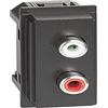 Bticino KG4269R Modulo Doppio RCA, Living Now, 1 Modulo, Color Nero