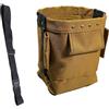 Honseadek Marsupio per attrezzi in tessuto Oxford resistente, con pelle rinforzata, 5 l, multi-scomparto per elettricisti, falegnami e giardinieri (con cintura)