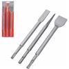 TOPWAY Set di 3 scalpelli SDS Plus da 250 mm - Piatti, Piatti, Scalpelli appuntiti (20, 40 mm e punta) per uso universale 121690