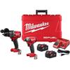 Milwaukee 3699-22 - Kit combinato per trapano a percussione e trapano a percussione da 18 V con 2 batterie da 5 Ah