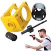 Generic Kit di installazione per porta, kit di foratura per pomello della porta, set di seghe a tazza gialle, strumenti per l'installazione della porta, utensili manuali in acciaio al carbonio con