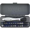 Wiha GoBox Terminator 76889 - Set di 32 punte a percussione con mini cricchetto, colore: Blu
