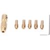 DIRBAK Piccolo trapano elettrico Pinza in ottone 4 griffe micro trapano Mandrino Set Kit di strumenti di precisione professionale per mini trapani elettrici Smerigliatrici Lucidatura