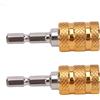 Fdit Asta di Prolunga Adattatore per Punta da Trapano 2 Pezzi con Versatile Gambo Esagonale da 6 Mm per Progetti di Miglioramento Domestico