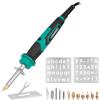 VONROC Pirografo e Saldatore 30W - Set Pirografia con 8 Punte, 3 Punte Saldatura, 2 Stencil - Progetti Creativi e Tecnici