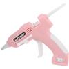 Wakects Pistola Elettrica per Colla a Caldo, Strumento per Colla a Caldo Senza Fili con Bastoncini Ad Alta Adesione da 10 Pezzi da 7 Mm e Supporto per Ugello Intelligente, per Riparazioni (PINK)