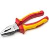 SATA ST70331ST - Pinze combinate isolate VDE da 15,2 cm con corpo in acciaio al cromo vanadio e doppio materiale antiscivolo manici, colore verde, 15,2 cm