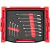 TEKTON Set di chiavi combinate a cricchetto reversibili a 12 punti con cassetto superiore aperto e rastrelliera, 11 pezzi (1/4-3/4) | OLB94203