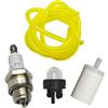 UYTGFO Adatto for Husqvarna Craftsman Mcculloch Motosega Decespugliatore Tagliabordi Soffiatore Pompa di innesco Tubo flessibile del carburante Filtro Kit candela