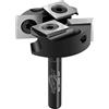 BINSTAK Punta per fresatrice CNC con gambo da 1/4, punta per fresa per appiattimento lastre con diametro di taglio da 3,5 cm, 2+2 scanalature, punta per pialla in legno di carburo, punta per