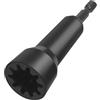 Fiorky Presa for connettore for filo attorcigliato con mandrino esagonale da 1/4 Presa for connettore for filo in lega di alluminio for torsione for trapano e driver for cavo (Nero)