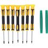Adfaga Set di attrezzi per leva per cacciaviti professionali da 9 pezzi Kit di riparazione elettronica in acciaio inossidabile con impugnatura antiscivolo per manutenzione fai da t