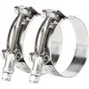 ISPINNER Confezione da 2 fascette stringitubo a T in acciaio inox da 9,5 cm (102-110 mm, confezione da 2)