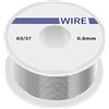 AUBEST Stazione di Saldatura, Ferri da stiro elettrici da 60w, ferro da stiro regolabile con temperatura di saldatura, punta di ferro for saldatore a matita termica con impugnatura mini(Solder wire)