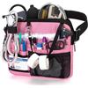 RCIUJEL Cintura organizer medica, borsa portaoggetti per infermieri, per forbici mediche, kit di cura (nero, 20,3 x 24,5 cm)