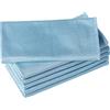 Puomue 6 Pack Microfiber Glass Cleaning Cloth, 16 Inch X 16 Inch, Lint Free Quickly Clean Window, Glasses, Windshields, Mirrors, and Stainless Steel, Blue