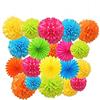Ansuyai Szbaidekj, pompon di carta colorata con fiori di fazzoletto da appendere per feste, matrimoni, compleanni, Halloween, Natale, decorazione per esterni, set da 20 pezzi