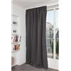 Moondream - Tenda fonica oscurante e termica, motivo arricciacapelli, in poliestere, 140 x 260 cm, colore: Argento